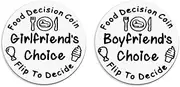 Anniversary Birthday Gifts for Boyfriend Girlfriend Food Decision Coin Gifts for Gf Bf Date Night Gifts Engraved Dould Sided Dinner Decision Maker Coin Gift