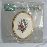 NOS VTG Columbia-Minerva Cross Stitch Lilacs & Tulips Pictures (B21)