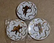 Set of 3 Neiman Marcus Gold Gilt Cherub Angels 8 1/4" Plates NIB