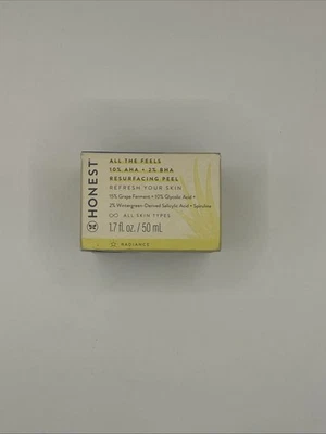 All The Feels Resurfacing Peel by Honest 1.7oz: 10% AHA & 2% BHA for Smooth Skin