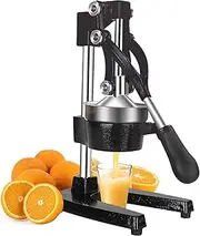 Yarra Supply Commercial Manual Juicer Hand Press Juicer Extractor Hand Orange Juice Squeezer Squeezer Sturdy Juice Presser Manual Citrus Press for Citrus Mandarin Grapefruit Lemon Lime(Black)