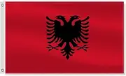 3×5 FT Albania Flag,Large Albanians National Decor,Double Side Digital Printed 75D Polyester Banner With Canvas Header Brass Grommet