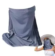 Hogvinnatil Sun Protection Cover, Sun Face Cover, UPF 50+ UV Half Face Cover with Neck Cover, Cooling Face Shield with Earphones, Outdoor Supplies for Golf, Cycling