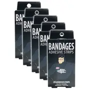 5x 20pc AFL Mascot Adhesive Strips Bandages Carlton Latex Free Breathable 6y+