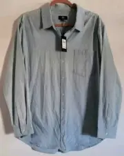 7 For All Mankind Womens Denim Collared Button Down Top Shirt SZ XL 7Y500716 NWT