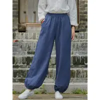 在飛比找ETMall東森購物網優惠-復古禪茶服太極高腰顯瘦瑜伽褲