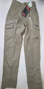 Tru-Spec Men's Teflon Coated P/C R/S Tactical Pants Khaki 28 Waist Unhemmed
