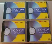 Infodisc 4 Pack CD-RW Discs w Jewel Cases Sealed Discs Unused