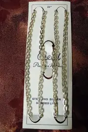 Creed Sterling Silver Men's 24 inch/ 4 mm Large Link-Neck chain -19.84 grams-NEW