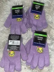 4 Pairs Of Kids Gloves New With Tags Laughing Emoji Purple