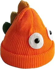 [DEARMAMY] 1pc Wool Cap Beanie Caps Docker Hat Warm Cap Bonnet Frog Weird Cartoon Knit Cap Wizard Baseball Cap Apparel Yarn Orange