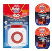 Mortein Peaceful Nights Plug-in & 2x Refills Automatic Fly Mosquito Repel 2.57ml