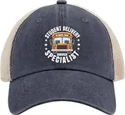[Mizraon] Funny Students Bus-Driver School Bus Drivers Trucker Hat Running Hats for Women AllBlack Men Hats Gifts for