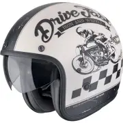 Belfast Evo Drive Fast Black Beige Jet Helmet