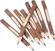 TEHAUX 1set Log Twig Pen Chunky Crayons Topper Markers Sharpener Sharpeners Sketch Book Holder Favor Pens for Tree Fidget Jumbo Electric Sharpener Wooden 8pcs