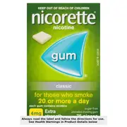Nicorette Quit Smoking Nicotine Gum 4mg Classic 75 Pack