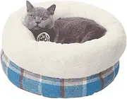 Plaid Pattern Round Cat Litter Cat Sleeping Bag Four Seasons Universal Cat House Cat House Pet Winter Warmth Supplies