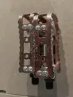80’s MKS BM-7 1/2” RED OLD SCHOOL BMX PEDALS HUTCH MONGOOSE REDLINE GT TORKER