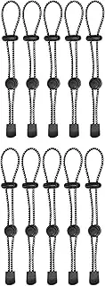 10pcs Backpack Hiking Stick Holder, Adjustable Elastic Rope Lanyard Fixing Buckle Holder,Walking Hiking Pole Holder Straps, for Outdoor Hiking Climbing Stick Pole Carry Tie Cord