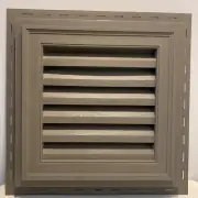 Gray 18”x18” Gable Vent Louver Square PVC Weather Filter J-Block Vinyl Richwood