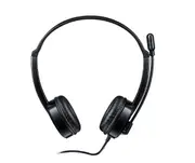 RAPOO H100c Wired Stereo Headsets - HD Voice Rotary Microphone Volume Adjustment 3.5mm Headphones