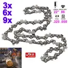 3/6/9x Chainsaw Chain 22" Inch Bar 86DL 325 058 For BAUMR-AG SX75 MTM 72SX 62SX