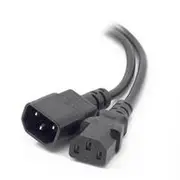 ALOGIC 2m IEC C13 to IEC C14 Computer Power Extension Cord Male to Female Black MF-C13C14-02