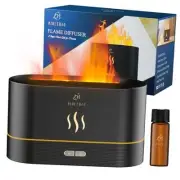 Flame Diffuser Mist Humidifier Aromatherapy Diffuser with Waterless Auto Black