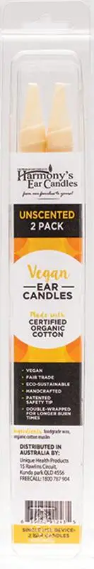 Harmony Vegan Ear Candles 2 Pieces - Unscented | 2 Pieces