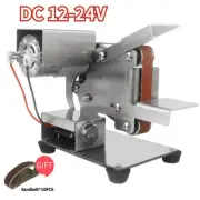 Mini 15mm Belt Grinding Machine Sharpening Tool Electric Wood Sanding Set Adjust