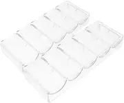 Toyvian 2pcs Multi-Grid Poker Chip Container Transparent Chip Tray Reusable Acrylic Poker Chip Storage Holder