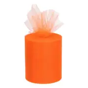 200 Yards Tulle Ribbon Rolls Netting Fabric Spools 6 Inch Orange
