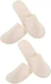VALICLUD 2 Pairs Disposable Travel Slippers Comfortable Non Slip Felt House Shoes for Hotel Spa Sauna Weddings Lightweight Portable Footwear for Guests