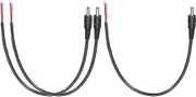 uxcell 3pcs DC Power Pigtails Cable, 3.5mm x 1.35mm Male Barrel Plug Connector to Bare Wire Open End 25cm for PC Laptop Toys Cellphone Electronic Devices