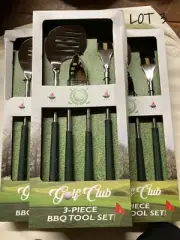 Golf Club 3-Piece BBQ Tool Set Insulated Grips X 3 New In Box