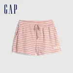 GAP 女裝 LOGO條紋短褲-粉色條紋(582279)