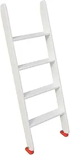 Bedroom Bunk Bed Ladder Only, 3/4/ 5 Step Ladder, Wooden Hook-on Floor Standing Ladder, RV Bunk Ladders for Travel Trailers, White