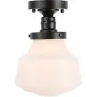 Living District LD6249BK Lyle 1 Light 8 inch Black Flush Mount Ceiling Light