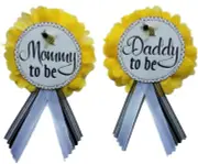 Personalized Baby Shower Pin Mommy Daddy to Bee Sprinkle Gender Reveal Grandma