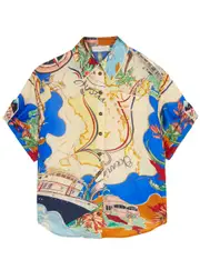 Zimmermann Alight Printed Silk-satin Shirt - Multicoloured - 1 (UK 10 / S) 1 (UK 10 / S)