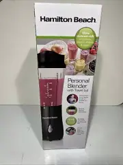 NEW Hamilton Beach Personal Single Serve Blender W/ToGo Travel Lid Cup Smoothies