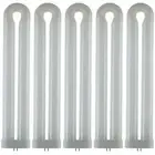 5 Pack Sunlite 50W Black Light U Shaped FUL Twin Tube Plugin Lamps GX10Q Base