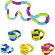 XPEX 6-Piece Fidget Toys Set, Tangle Autism Toy, Stim Toys for Stress Relief, Twister, Fidget Twister Hand Toy for Children/Adults, Autism, Sensory Tuning (6 Colours)
