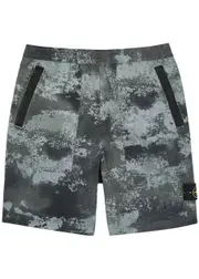 Stone Island Camouflage-print Logo Nylon Shorts - Grey - XL (W36 / XL) XL (W36 / XL)