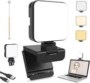 [NexiGo] Glow Light for Streamers, Enhanced Video Conference Lighting Kit with Webcam Style Clip, Built-in Battery, Dimmable & Rechargeable, for Streaming, Photography, Vlogging