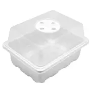 12 Pack x 12 Cells Seedling White Starter Trays w/ Humidity Adjustable Dome