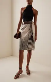 [Niccolò Pasqualetti] Chimera Belted Printed-Silk Midi Skirt