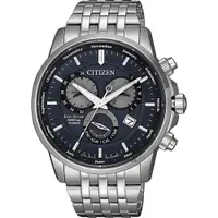 在飛比找ETMall東森購物網優惠-CITIZEN 星辰 光動能萬年曆手錶-灰藍x銀/42mm 