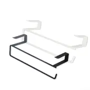 hooks for stability, stainless steel paper towel holder for cabinets, easy to clean (white) Ref: 5441