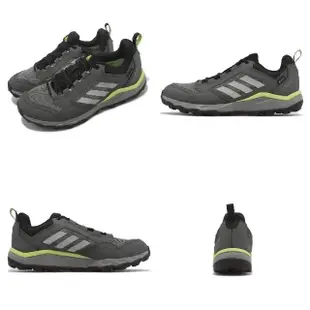 【adidas 愛迪達】戶外鞋 Terrex Tracerocker 2 GTX 男鞋 深灰 綠 防水 越野 登山鞋 愛迪達(GZ3961)